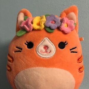Squishmallows Gigi Orange Tabby Cat with Flower Crown Easter Cute Plush
